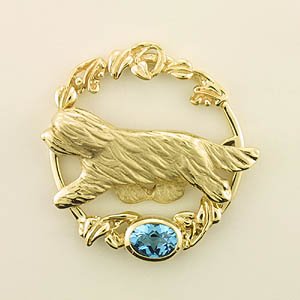 Bearded Collie Brooch - BCOL174