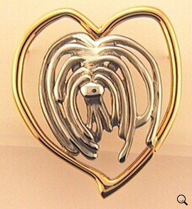 Bearded Collie Brooch - BCOL206