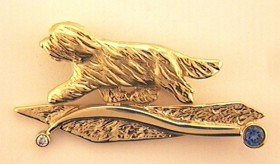 Bearded Collie Brooch - BCOL257