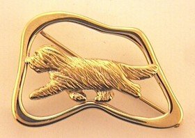 Bearded Collie Brooch - BCOL258