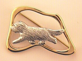 Bearded Collie Brooch - BCOL269 - Click Image to Close