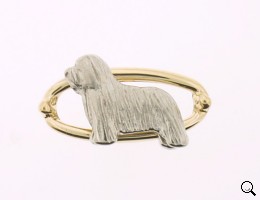 Bearded Collie Brooch - BCOL318