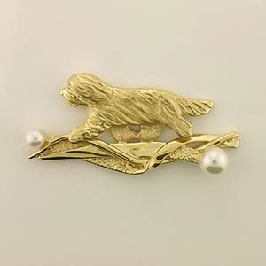 Bearded Collie Brooch - BCOL362