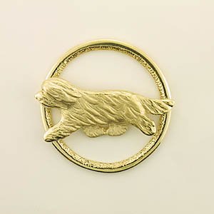 Bearded Collie Brooch - BCOL365