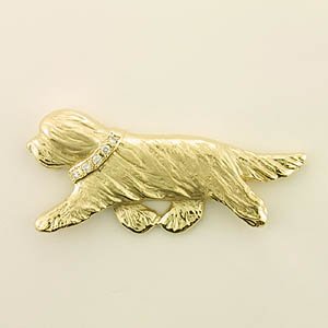 Bearded Collie Brooch - BCOL385