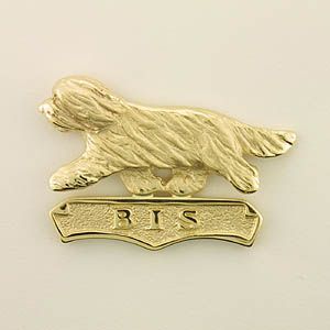 Bearded Collie Brooch - BCOL391
