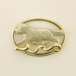 Bearded Collie Brooch - BCOL394