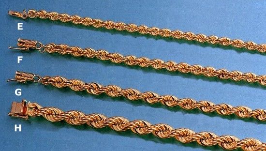 Gold Chains - Heavy Solid Rope
