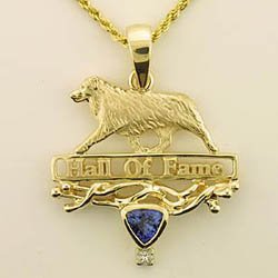 14K gold Australian Shepherd Hall of Fame pendant