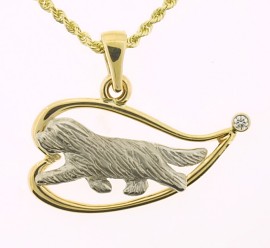 (image for) Bearded Collie Pendant - BCOL310