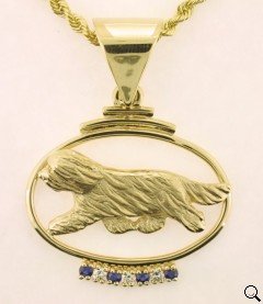 (image for) Bearded Collie Pendant - BCOL322