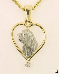 (image for) Bearded Collie Pendant - BCOL344