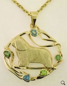 (image for) Bearded Collie Pendant - BCOL345