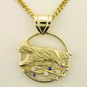 (image for) Bearded Collie Pendant - BCOL392
