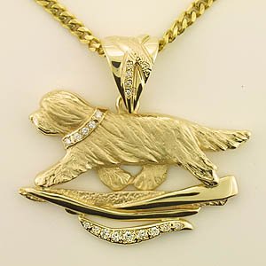 Bearded Collie Pendant - BCOL405