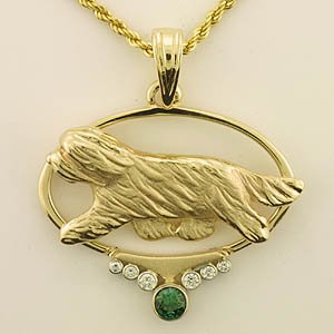(image for) Bearded Collie Pendant - BCOL406