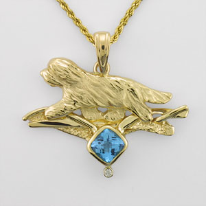 (image for) Bearded Collie Pendant - BCOL506