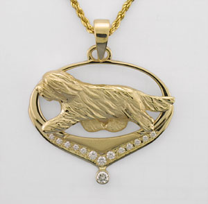 (image for) Bearded Collie Pendant - BCOL508