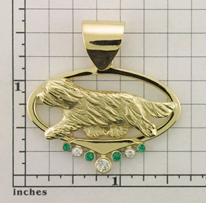 Modal Additional Images for Bearded Collie Pendant - BCOL521