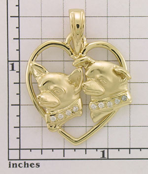 Modal Additional Images for Chihuahua, Smooth Pendant - CHI105
