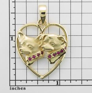 Modal Additional Images for Chihuahua, Smooth Pendant - CHI500