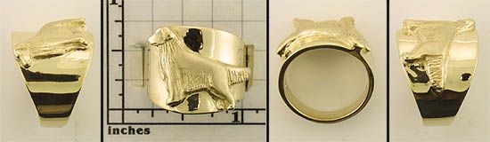 Modal Additional Images for Golden Retriever Ring - GOLD164