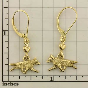 Modal Additional Images for German Shepherd Dog Earrings - GSD152
