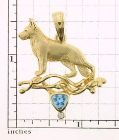 Modal Additional Images for German Shepherd Dog Pendant - GSD236