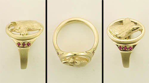 Modal Additional Images for German Shepherd Dog Ring - GSD331
