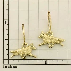Modal Additional Images for German Shepherd Dog Earrings - GSD338