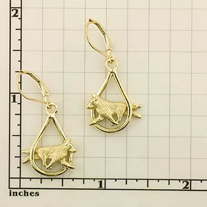 Modal Additional Images for German Shepherd Dog Earrings - GSD349