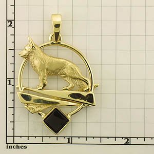 Modal Additional Images for German Shepherd Dog Pendant - GSD371