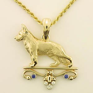 (image for) German Shepherd Dog Pendant - GSD392