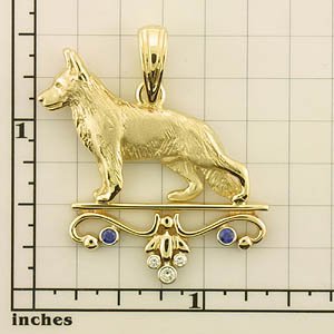 Modal Additional Images for German Shepherd Dog Pendant - GSD392