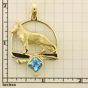 Modal Additional Images for German Shepherd Dog Pendant - GSD393