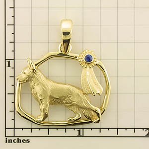 Modal Additional Images for German Shepherd Dog Pendant - GSD394