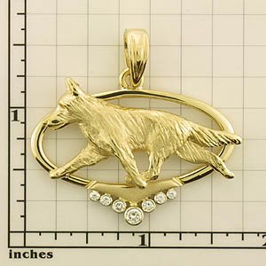 Modal Additional Images for German Shepherd Dog Pendant - GSD401