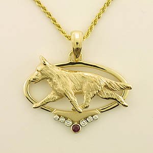 (image for) German Shepherd Dog Pendant - GSD402