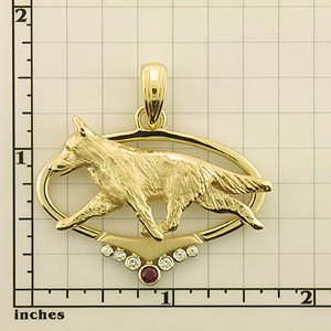 Modal Additional Images for German Shepherd Dog Pendant - GSD402