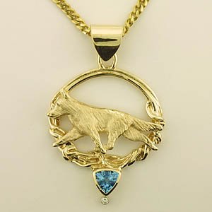 (image for) German Shepherd Dog Pendant - GSD403