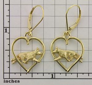 Modal Additional Images for German Shepherd Dog Earrings - GSD507