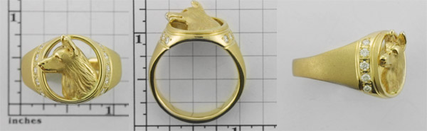 Modal Additional Images for German Shepherd Dog Ring - GSD523