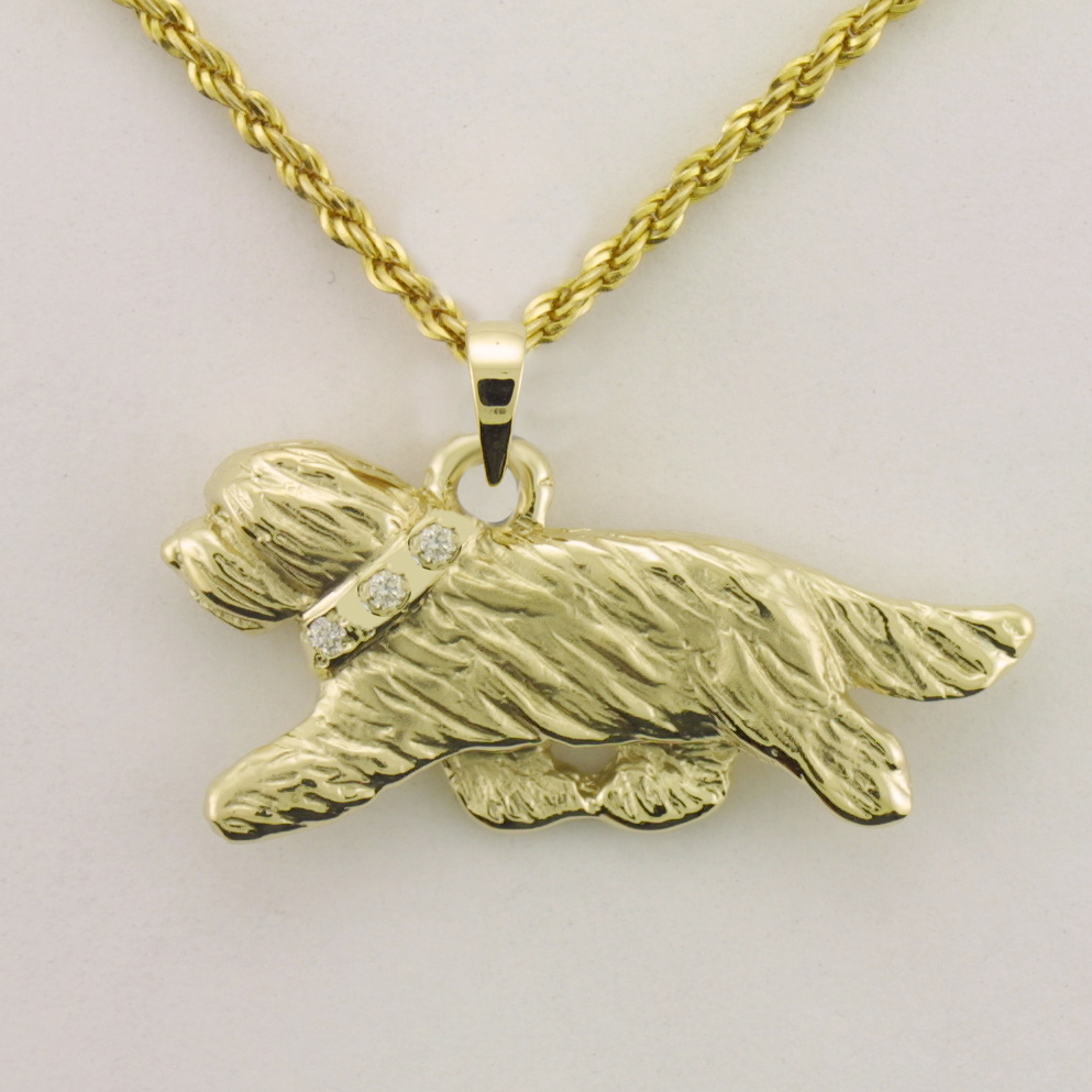 (image for) Bearded Collie Pendant - custom9500