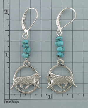 Modal Additional Images for Australian Shepherd Earrings - SASHP508