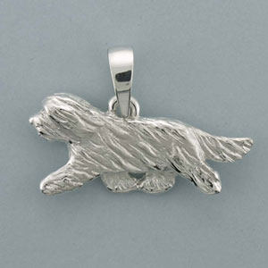 (image for) Bearded Collie Pendant - SBCOL104