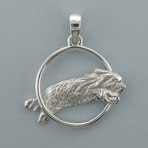 (image for) Bearded Collie Pendant - SBCOL500