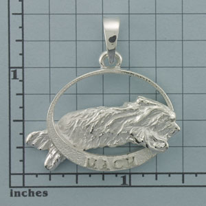Modal Additional Images for Bearded Collie Pendant - SBCOL503