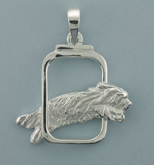 (image for) Bearded Collie Pendant - SBCOL504