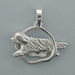 (image for) Bearded Collie Pendant - SBCOL514