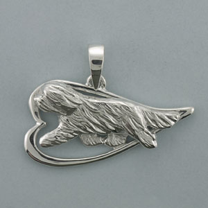 (image for) Bearded Collie Pendant - SBCOL515